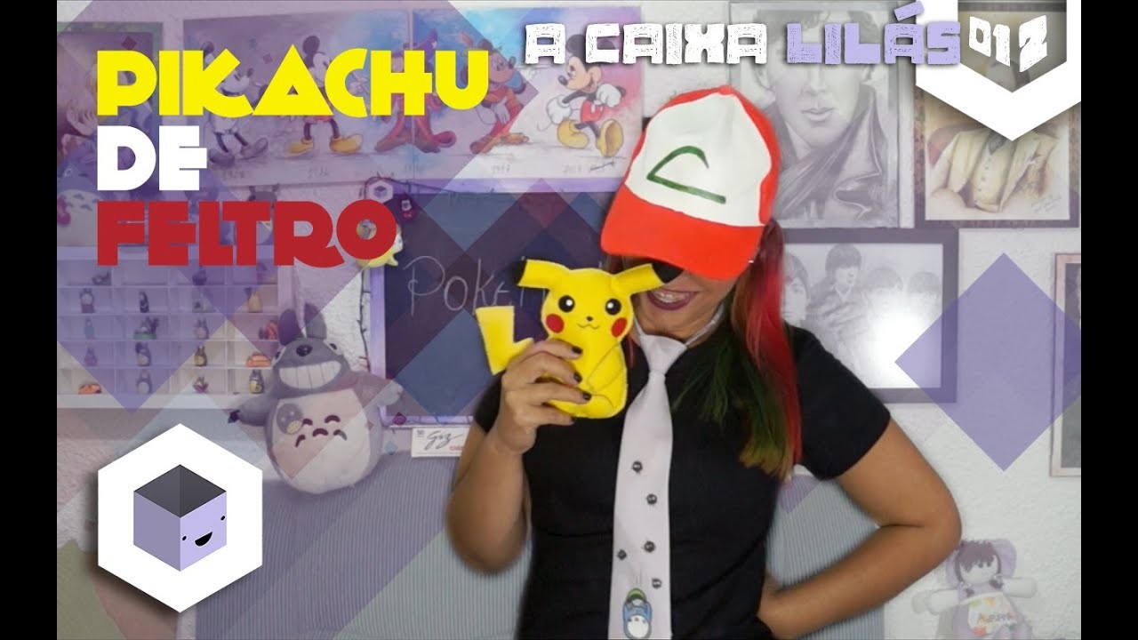 A caixa Lilás 12; aprenda a fazer um Pikachu de Feltro