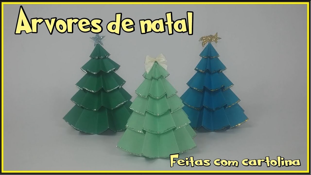 Árvore de natal feita de cartolina  - Especial de natal #1