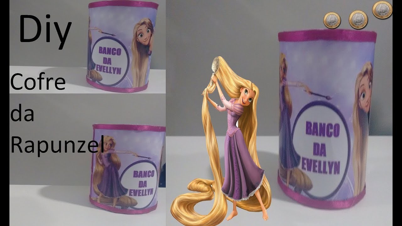 Cofre de lata de leite da Rapunzel(Enrolados) #VEDA2