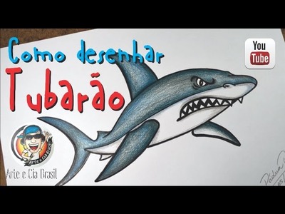 Como desenhar Tubarão estilo Cartoon passo a passo