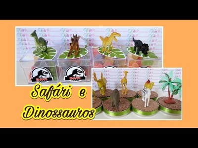 DIY : Caixinhas  e Latinhas, Safári e Dinossauros (Safári na e Era Mesozoica)
