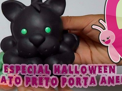 DIY - Porta anel de gato preto - Sah Passa o passo especial Halloween