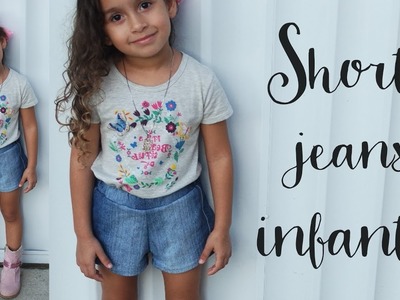 DIY SHORTS INFANTIL FEITO COM SOBRAS DE JEANS | SUELLEN REDESIGN
