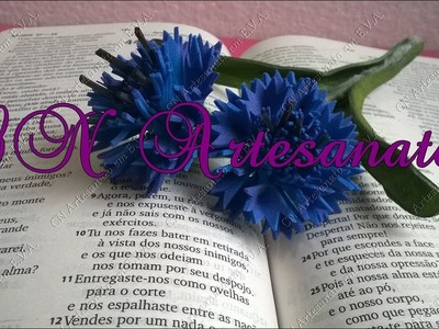 Flor azul Cornflower sem frisador: 2ª parte