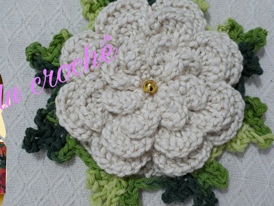 Flor de crochê para aplicação
