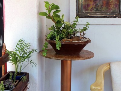 ♻️️ Mesa de canto para plantas | Sala e Varanda
