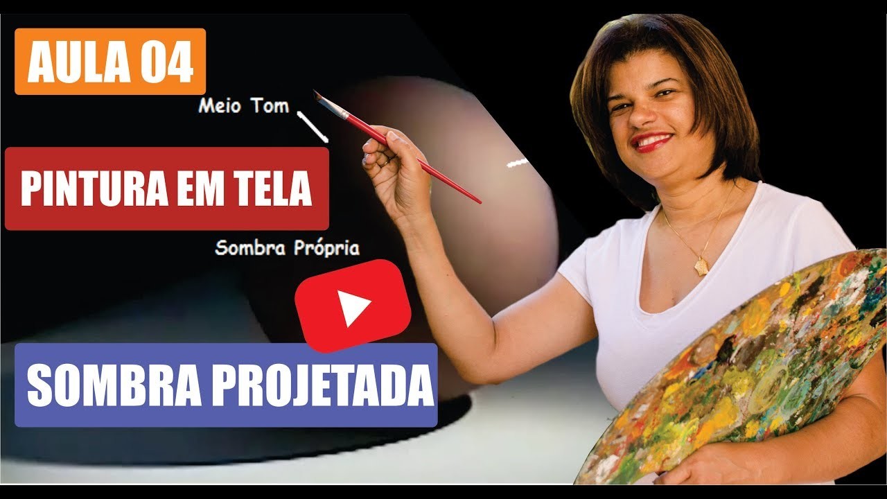 PINTURA EM TELA 04 - COMO PINTAR  SOMBRA PROJETADA - Pollyanna Ferreira