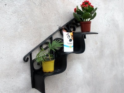 ♻️️ Suporte para Plantas Escada com Corrimao  #TireiDaCaçamba DIY Tubo de PVC