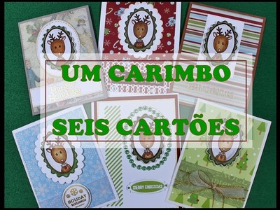 UM CARIMBO = SEIS CARTÕES - DIY - Didi Tristão