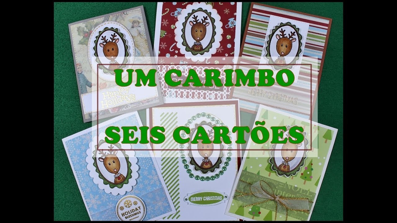 UM CARIMBO = SEIS CARTÕES - DIY - Didi Tristão