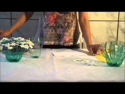 Como fazer vaso de flores com garrafa pet e eva