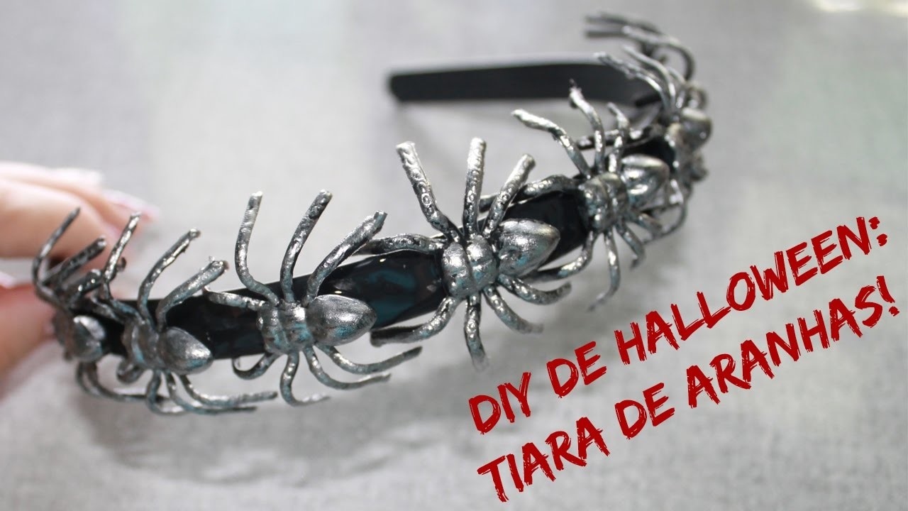 DIY: Como fazer uma tiara de aranhas pro Halloween!