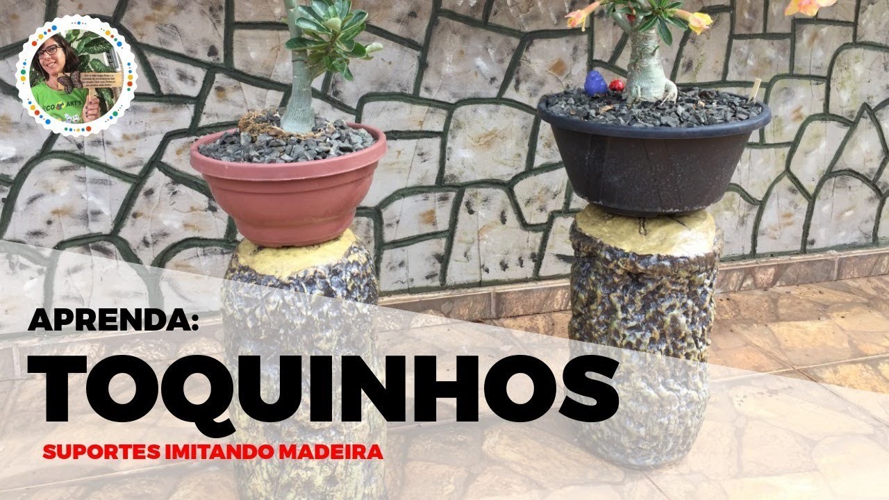 DIY- SUPORTE PARA VASOS IMITANDO MADEIRA: feito com uma calça velha