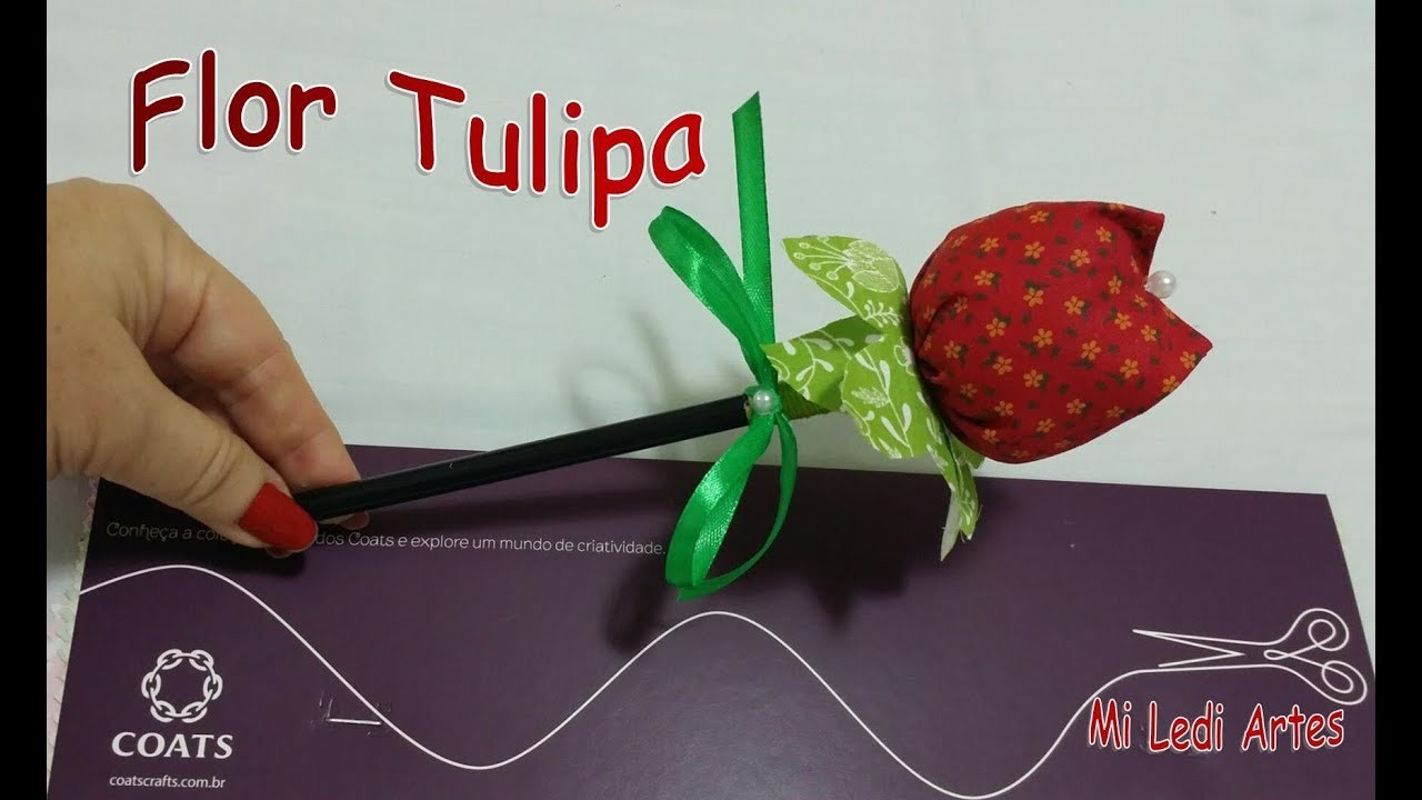 PAP Tulipa de tecido fácil e rápido