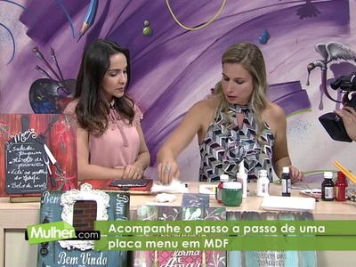 Placa Menu em MDF por Camila Claro Carvalho - 08.11.2017 - Mulher.com - P2.3