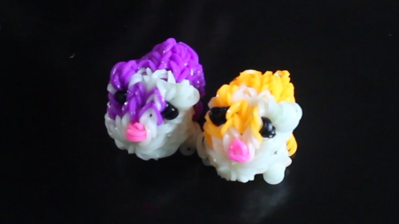 Porquinho da India ( 3D ou hamster ) elásticos coloridos loom bands COM TEAR
