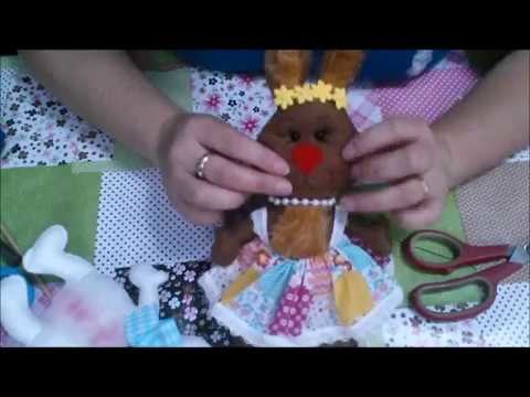 Tutorial: como fazer os coelhos do avental da menina bonita do laço de fita