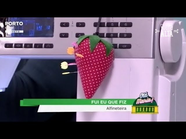 Alfineteira, porta-chaves Morango - Fui eu que fiz