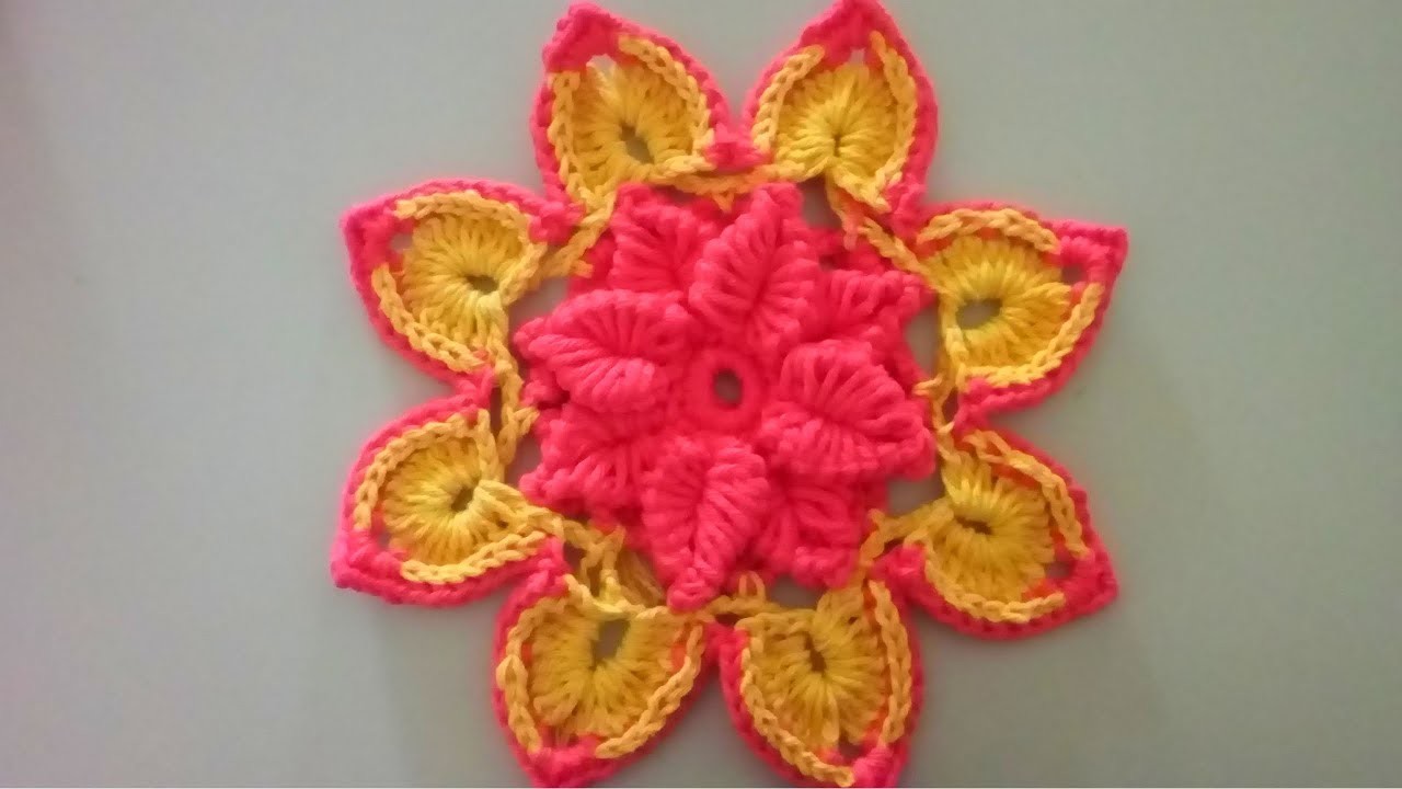 Aprenda Como Fazer A Flor DIVA de Crochê Para Aplicação Passo a Passo