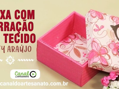 Canal do Artesanato - Caixa com forração em tecido