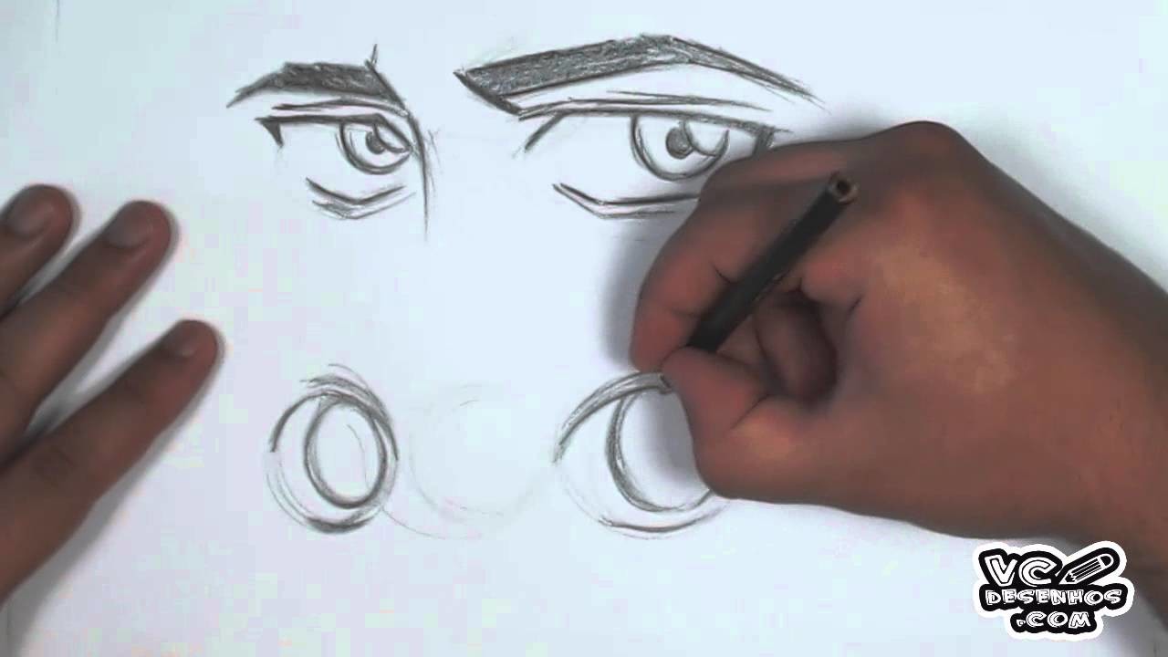 Como desenhar olhos - Masculino & Feminino (How to draw eyes - Male & Female)