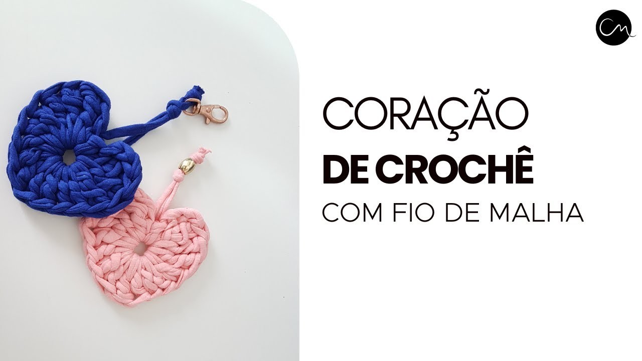 CORAÇÃO DE CROCHÊ em fio de malha | Crochê Moderno HandSchool