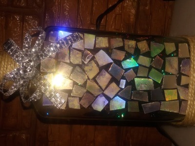 Garrafa Luminária com Mosaico