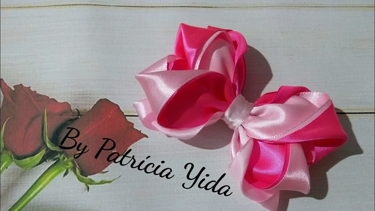 Laço Florescer bicolor ❤️ DY ❤️ By Patrícia Yida