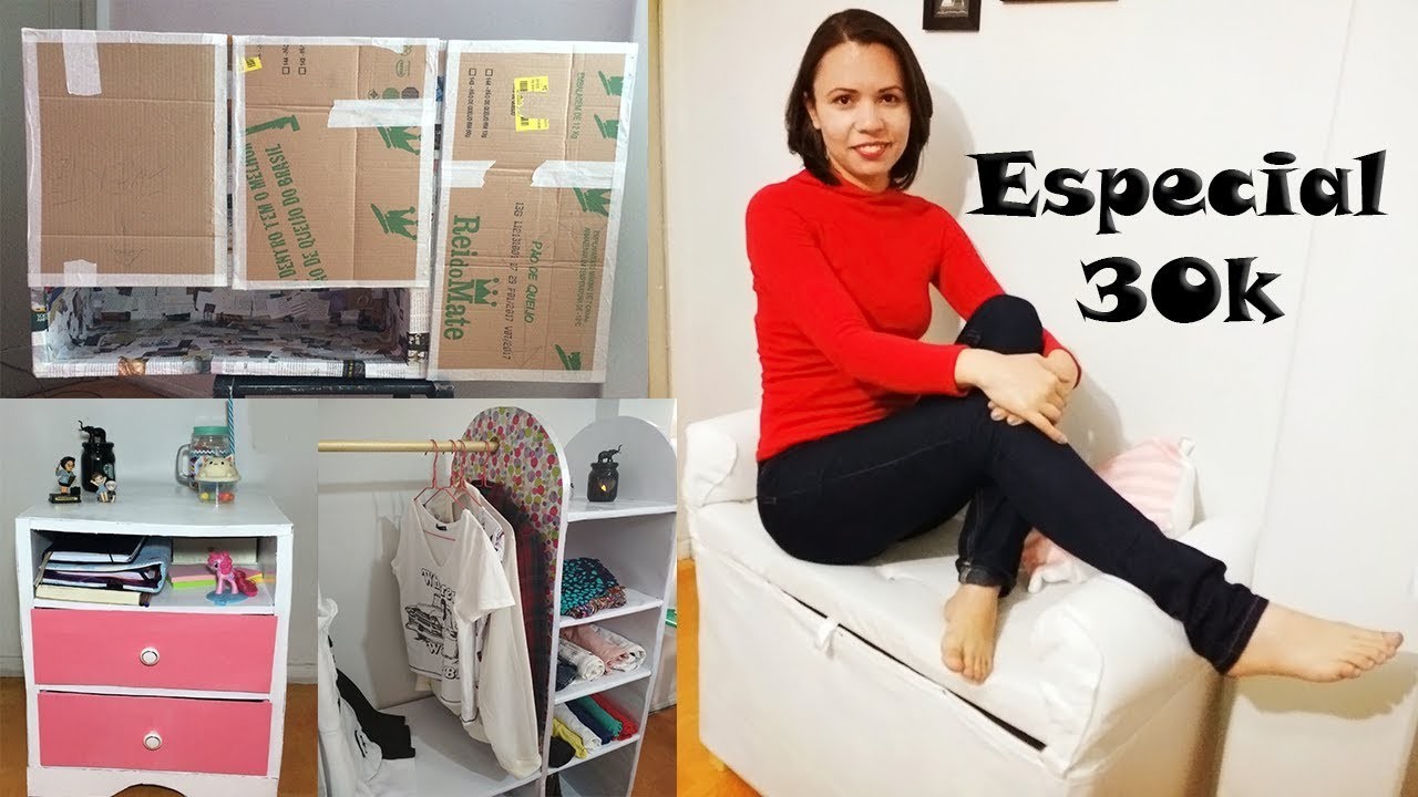 Mobiliei minha casa com PAPELÃO + TOUR | Polly Peçanha