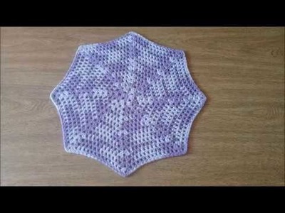 VERSÃO CANHOTAS : CENTRO DE MESA EM CROCHÊ FANTASIA.