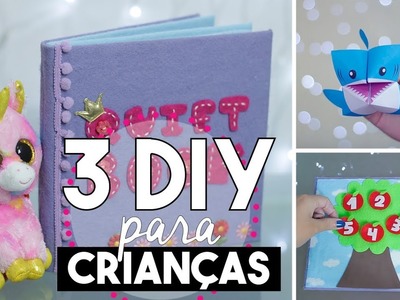3 DIY PARA CRIANÇAS - Quiet Book (Sem Costura); Fantoche de Origami e Mini Caderno