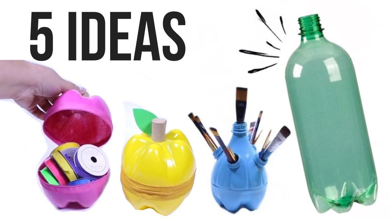 5 Ideas de reciclaje con Botellas de Plastico
