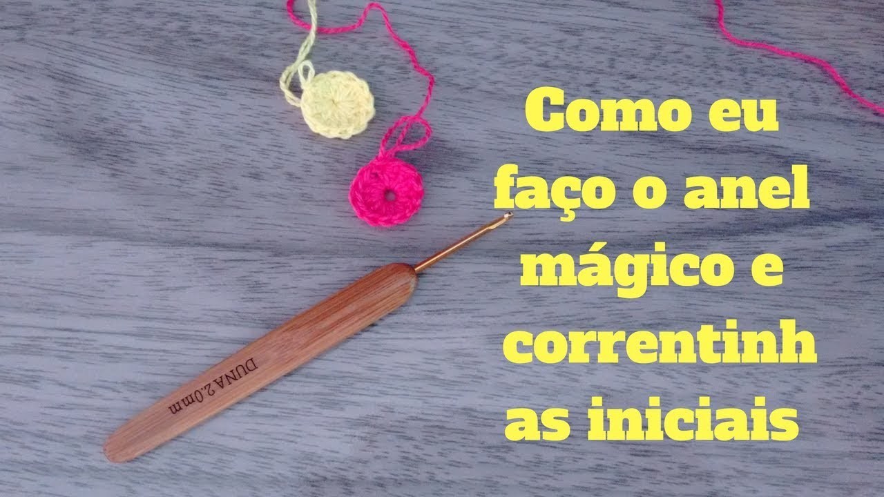 Como eu faço o anel mágico e  correntinhas iniciais