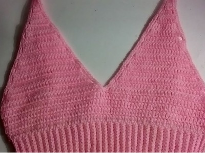Cropped em Crochê de Lã : simples, fácil e lindo