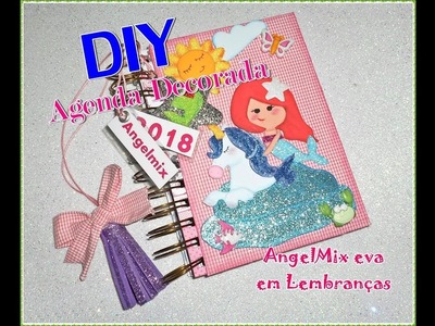DIY agenda sereia e Unicórnio