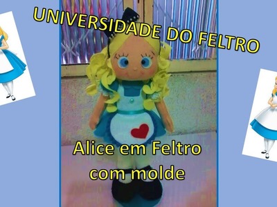 [DIY]Boneca Alice em feltro ( com molde)