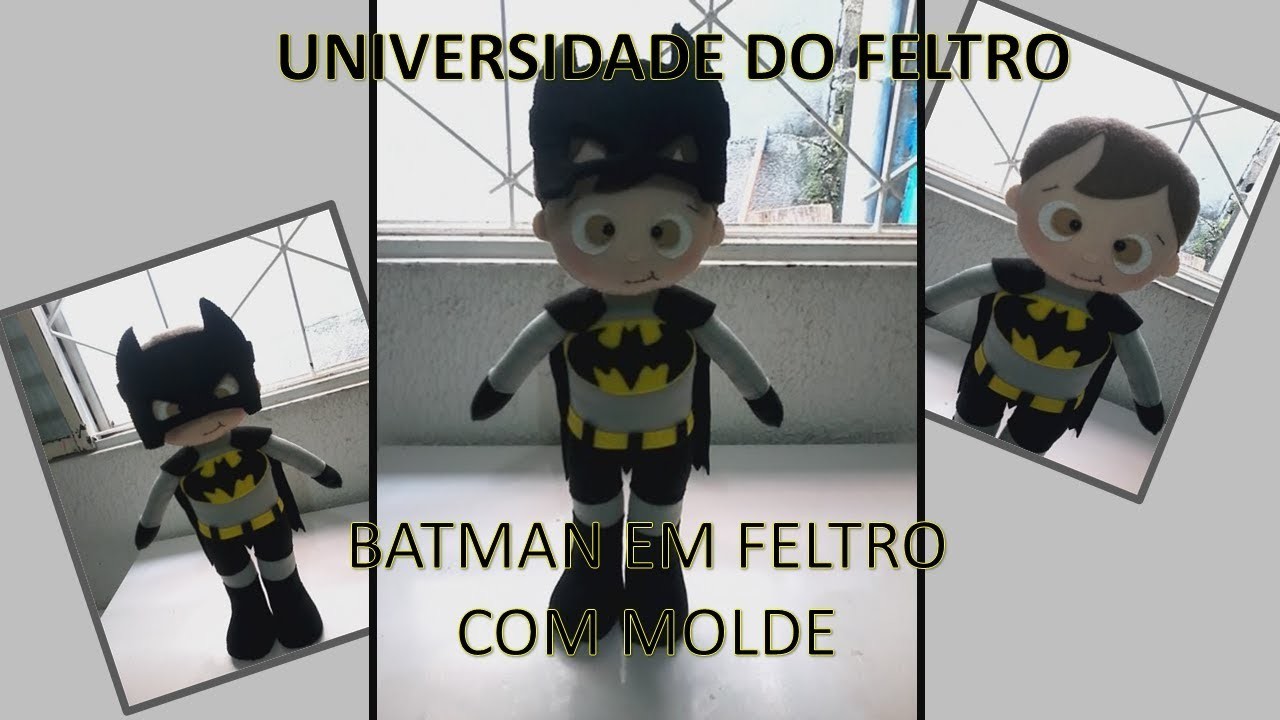 [DIY]Boneco Batman em Feltro com molde-Batman felt doll(pattern free)
