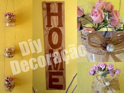 DIY - Decoração com potes de vidro e madeira para sua casa