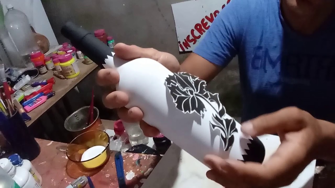 DIY- decorando garrafas com  adesivo. .DECORANDO BOTELLA