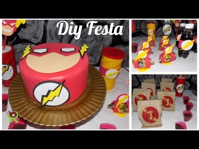 DIY | Festa do Flash em Casa | Bolo fake porta bombom e +
