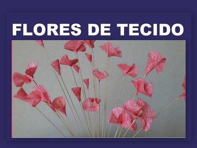 DIY FLORES DE TECIDO (how to make fabric flowers)
