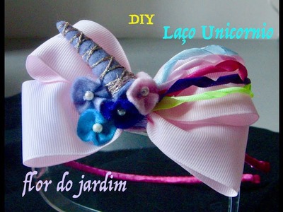 DIY - Laço  Unicórnio - Unicorn ribbon bow tie