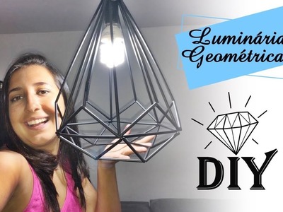 DIY - LUMINÁRIA DIAMANTE | com canudos