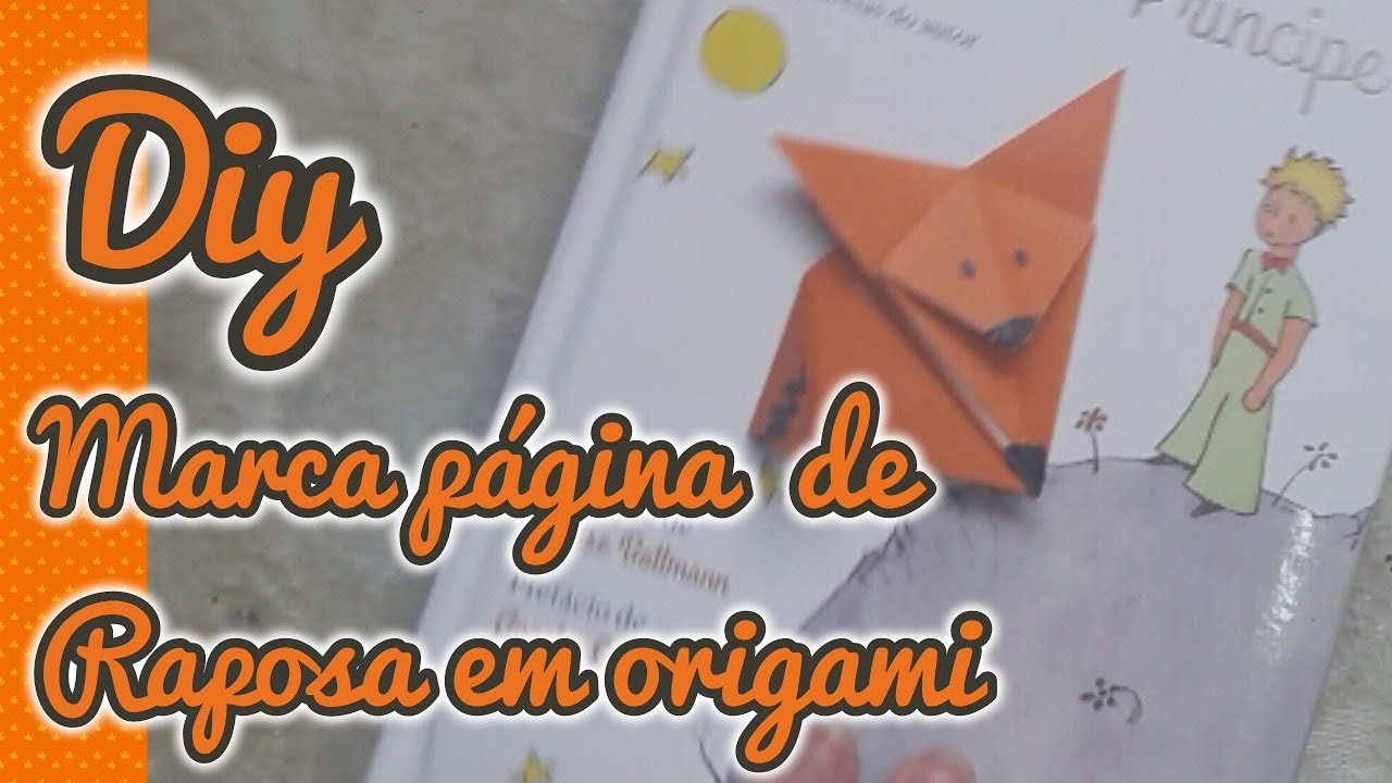 DIY Marca página de raposa em origami