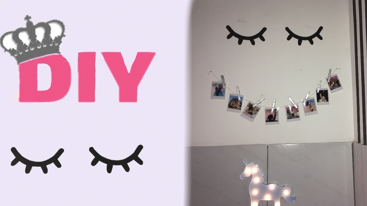 DIY - VARAL DE FOTOS POLAROIDS E CÍLIOS TUMBLR
