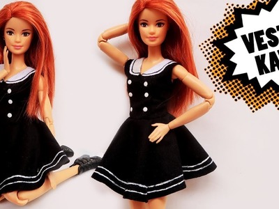 DIY Vestido Kawaii ( Estilo Anime ) - Tutorial para Barbie e outras Bonecas