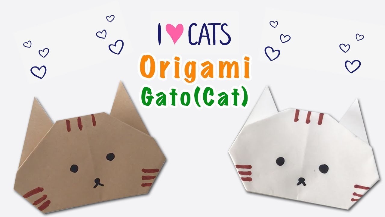 Dobraduras de Animais - GATO(Cat) - Origami - Passo a Passo
