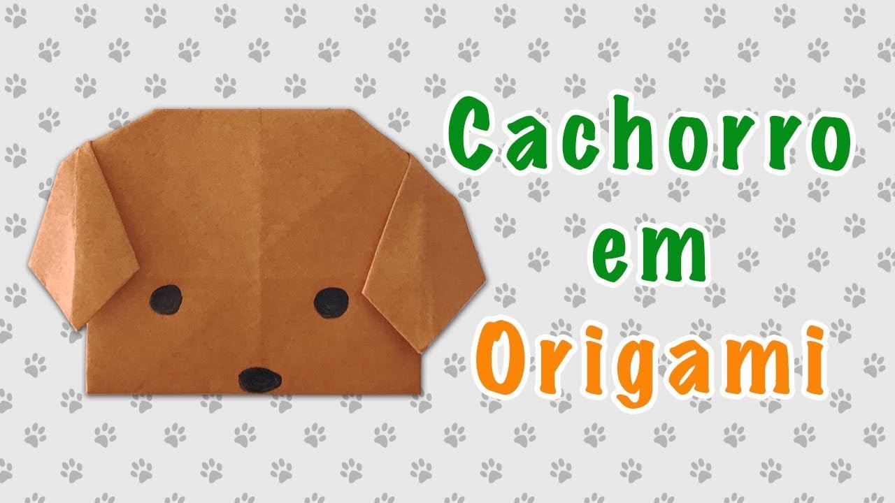 Dobraduras de Animais - CACHORRO(Dog) Modelo 1 - Origami - Passo a Passo