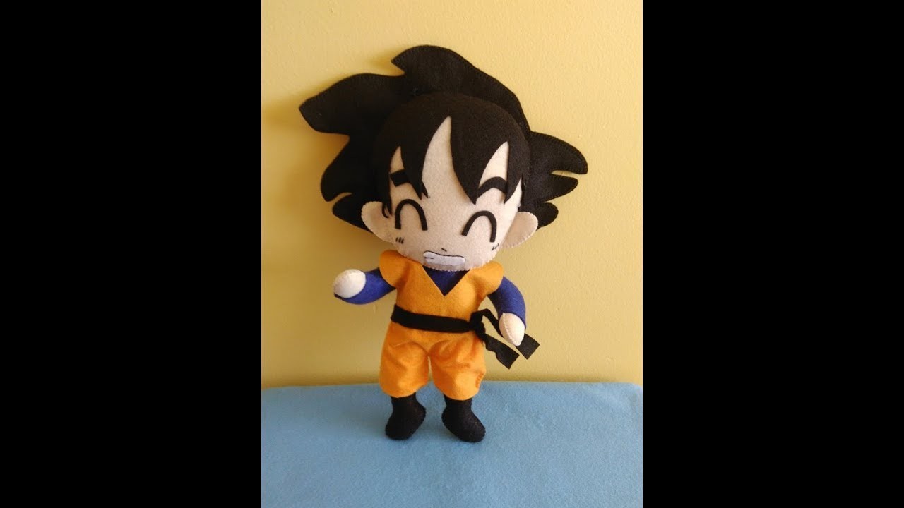 Goku de feltro - DIY - como fazer Dragon Ball Z