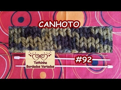 PONTO MEIA. CANHOTOS - TRICÔ PARA INICIANTES  - Tathinha Bordados #92